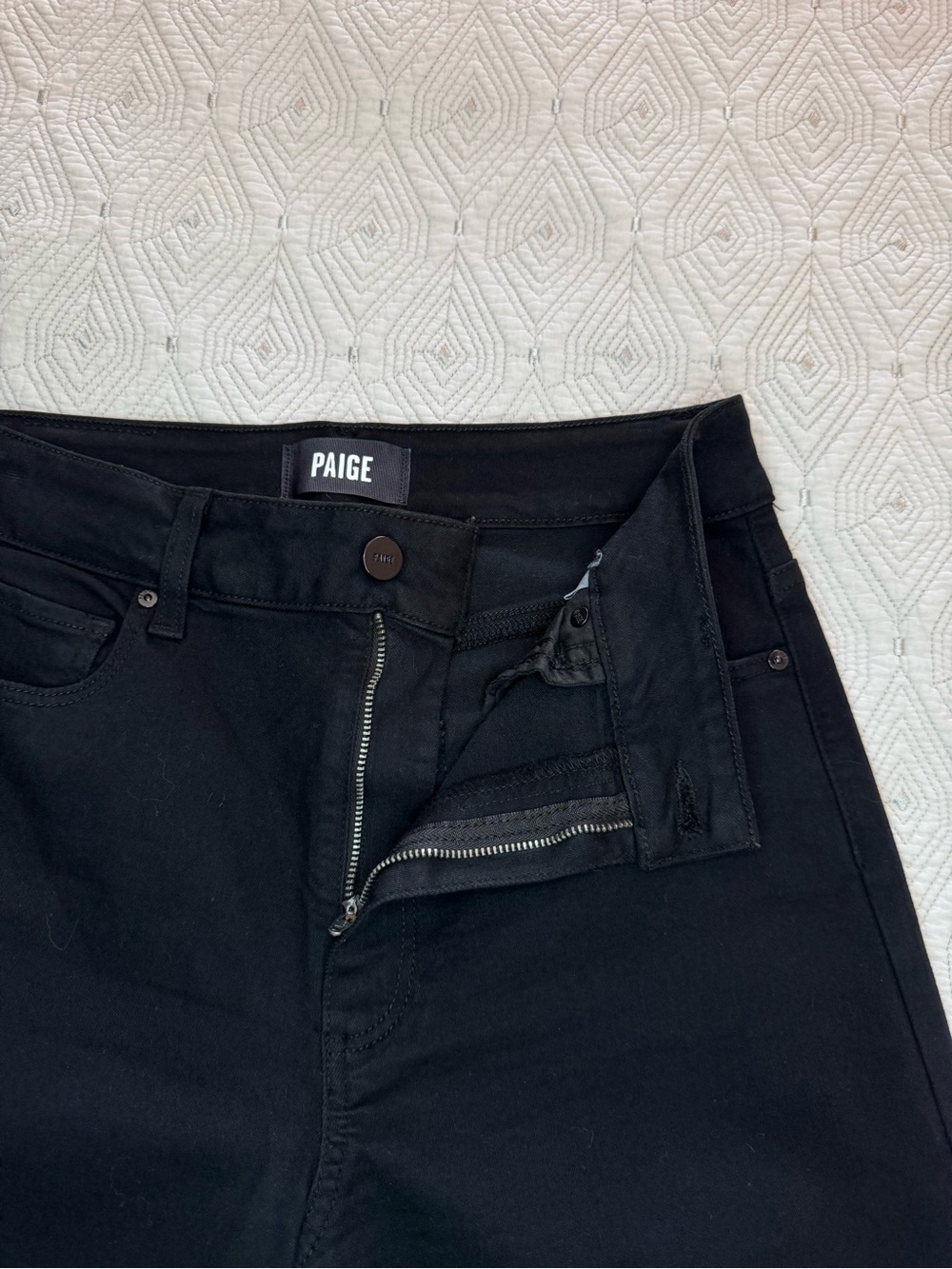 Paige Anessa 31" Wide Leg Jean High Rise Black Shadow, Size 27 - Picture 10 of 16